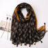 Small Fresh Cotton and Hemp Scarf Bohemian Printed Scarf